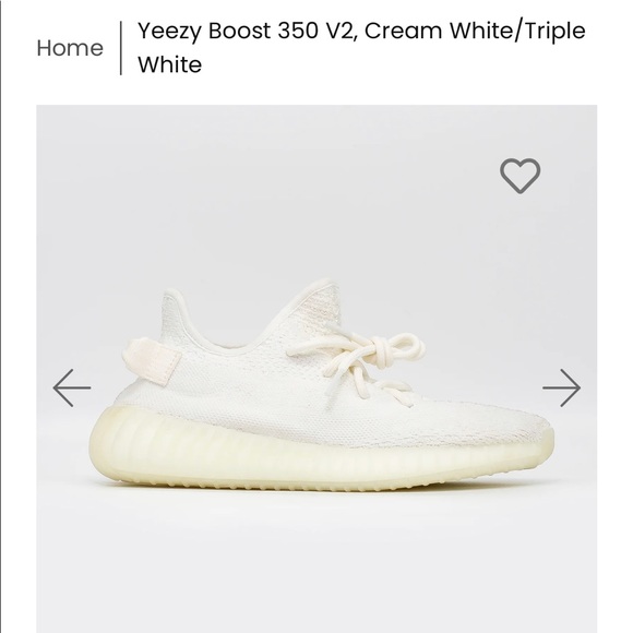Yeezy Boost 350 V2, Cream White/Triple White - Picture 2 of 9